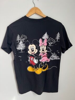 Disney Black Mickey Mouse Chest Logo Graphic Tee Women’s #LT12514LC Size S